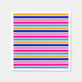 Guardanapo De Papel Partido Vívido de Padrão de Faixa Colorida