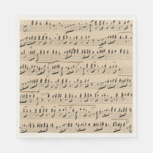 Guardanapo De Papel Partitura Manuscrita Antiga