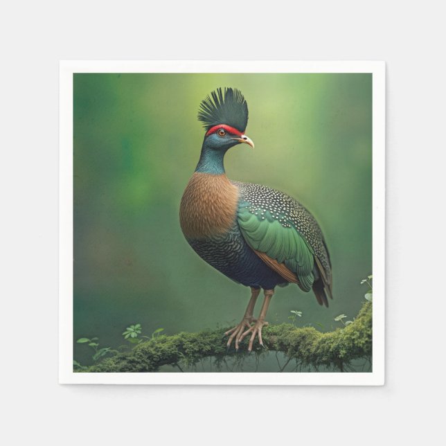 Guardanapo De Papel Partucho preso em uma ramificação coberta por mois (Frente)