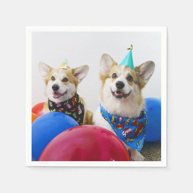 Guardanapo De Papel Party Corgis Paper Napkins (Frente)