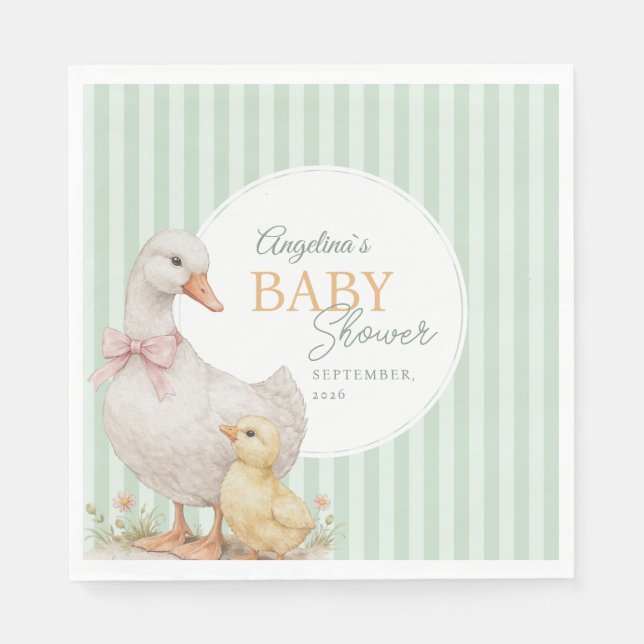 Guardanapo De Papel Party Napkins Mother Goose and Gosling. (Frente)