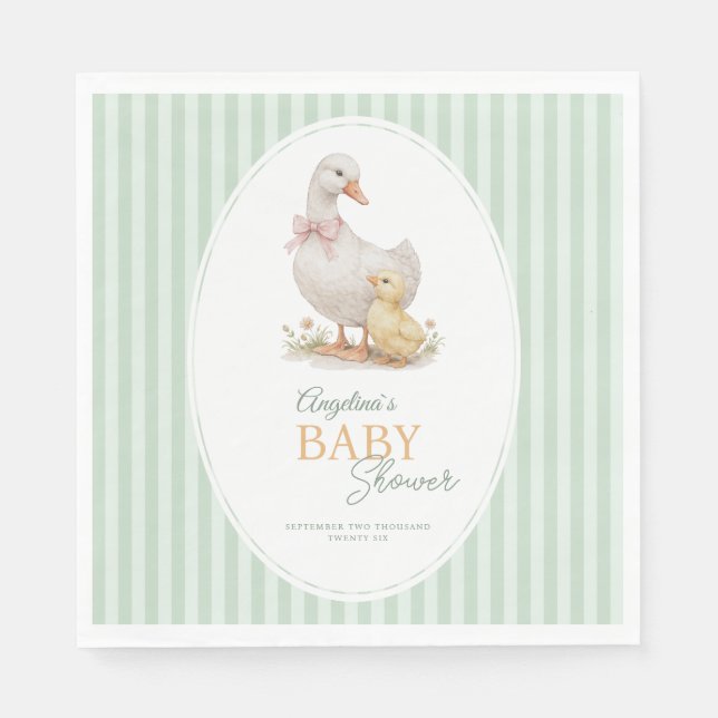 Guardanapo De Papel Party Napkins Mother Goose and Gosling. (Frente)