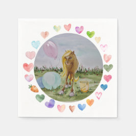 Guardanapo De Papel Partyservietten mit Pferdemotiv, Pony Party