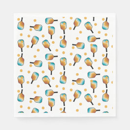 Guardanapo De Papel Pás de Pickleball Retro e Padrão de Bola