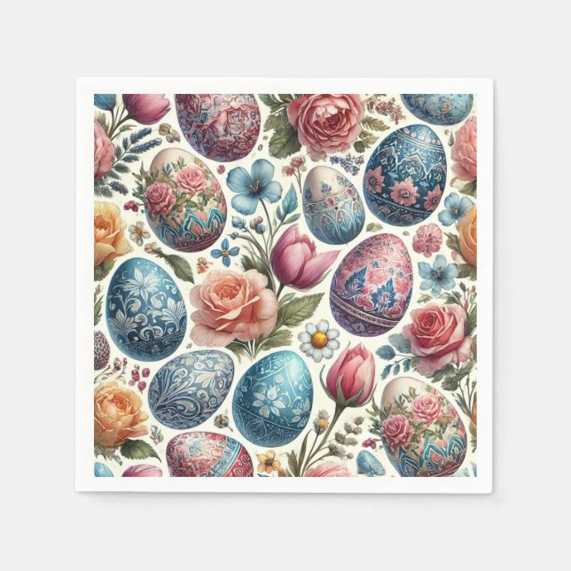 Guardanapo De Papel Páscoa d'água Springtime - Ovos Napkins (Frente)