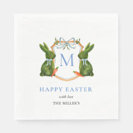 Guardanapo De Papel Páscoa De Coelhinho Topiário Bonito Monograma
