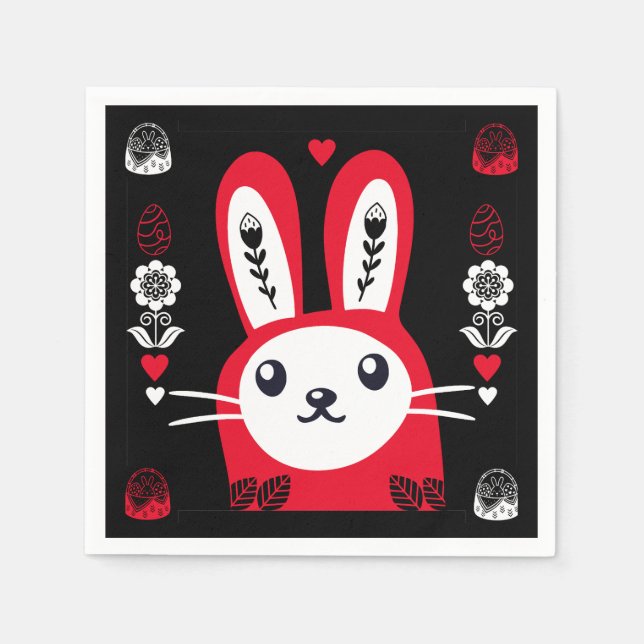 Guardanapo De Papel Páscoa de coelho de chocolate (Frente)