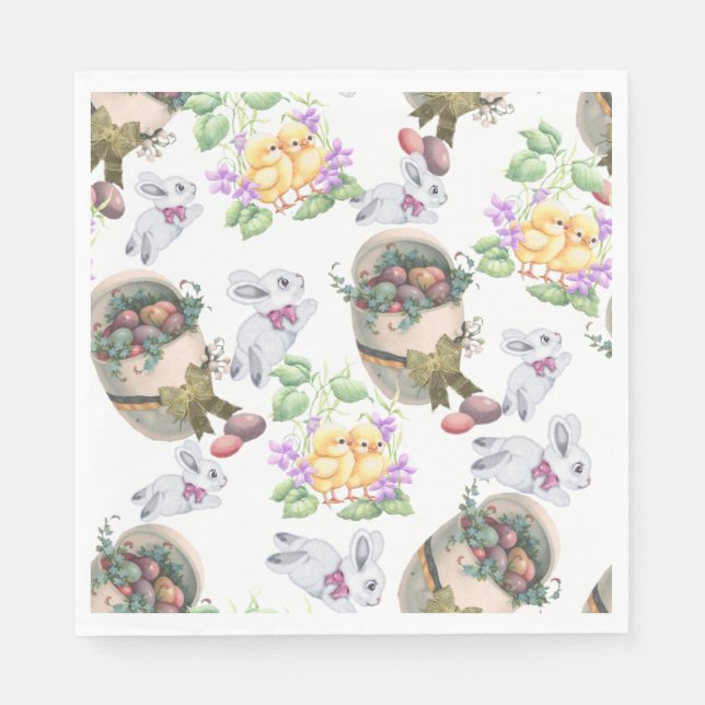 Guardanapo De Papel Páscoa Vintage (Frente)