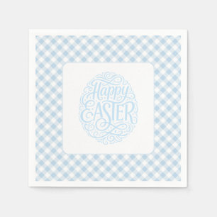 Guardanapo De Papel Páscoa Xadrez Azul