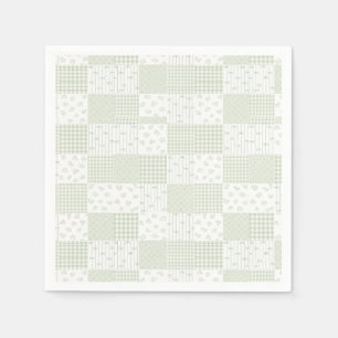 Guardanapo De Papel Passado Verde Sage Verde Antigo Bebe Patchwork Fes
