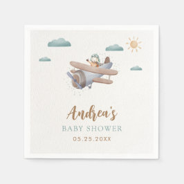 Guardanapo De Papel Passageiro de avião Chá de fraldas Napkins