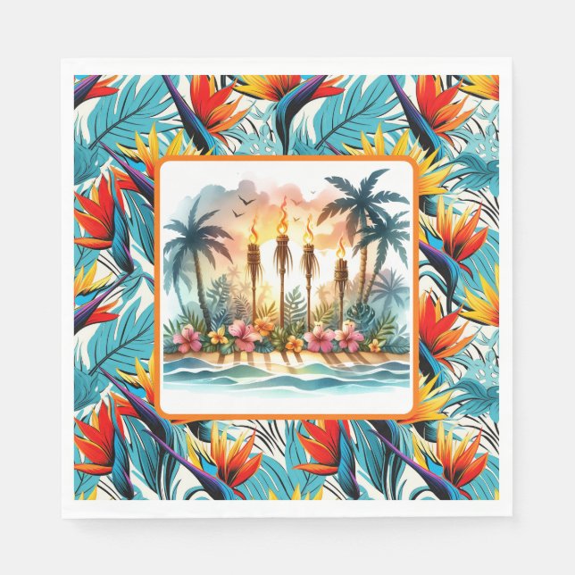 Guardanapo De Papel Passarinho do Paraíso Luau  (Frente)