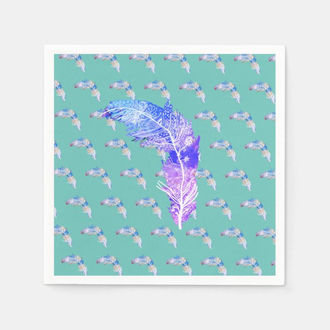 Guardanapo De Papel Pássaro Feather (Frente)