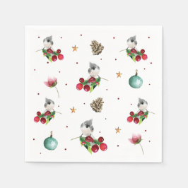 Guardanapo De Papel Pássaro Inverno do Padrão de Natal
