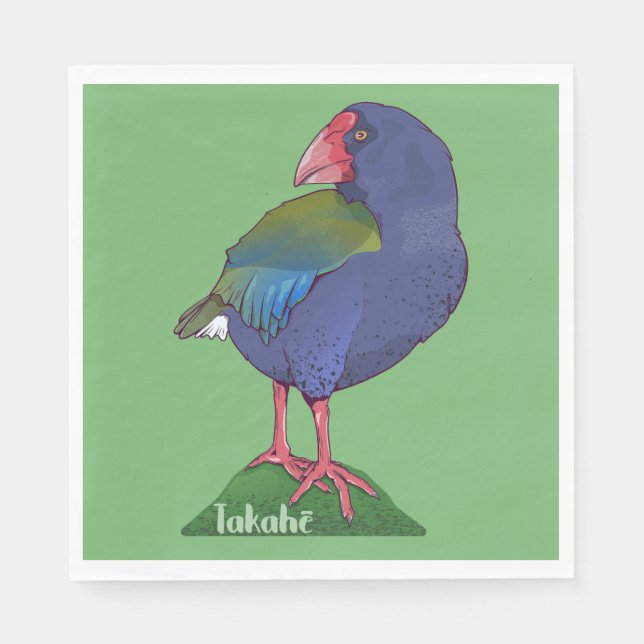 Guardanapo De Papel Pássaro Takahe NZ (Frente)