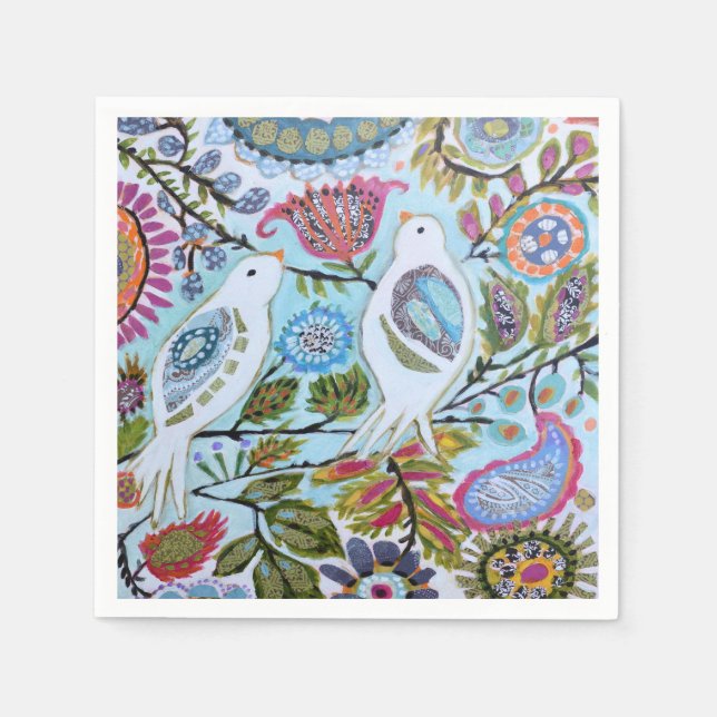 Guardanapo De Papel Pássaros de Papel I (Frente)