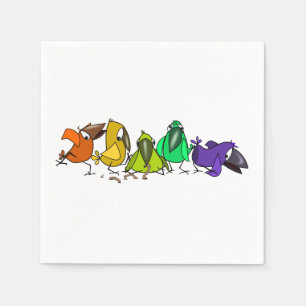 Guardanapo De Papel Pássaros Engraçados Napkins