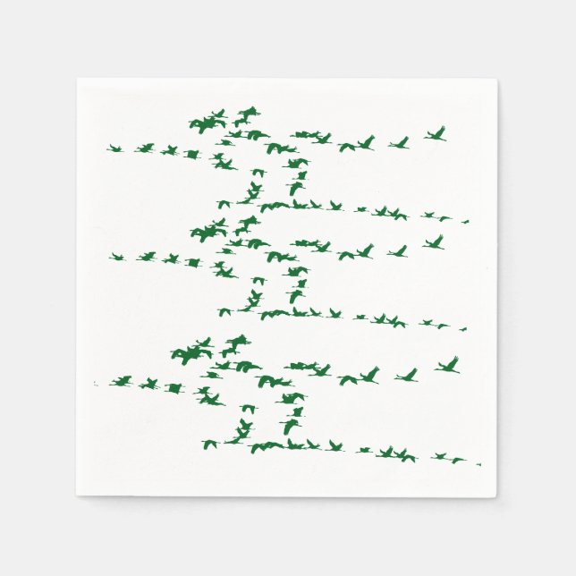 Guardanapo De Papel Pássaros-guindastes-guindastes-guindastantes (Frente)