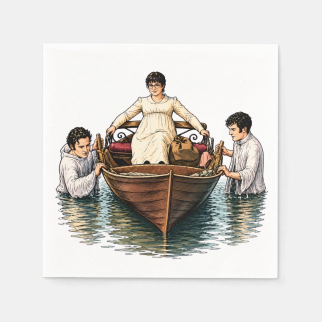 Guardanapo De Papel Passeio de barco final de Mary Bennet (Frente)