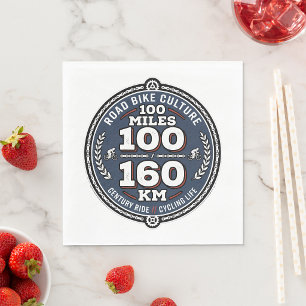 Guardanapo De Papel Passeio de Ciclismo do Século 100 Milhas 160 KM