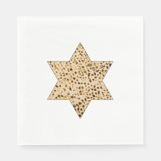 Guardanapo De Papel Passover Matzah Bread Star de David (Frente)