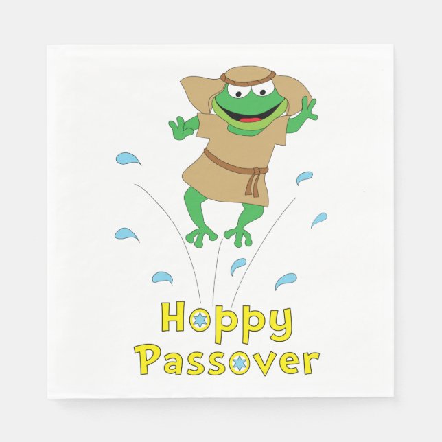 Guardanapo De Papel Passover Napkins Standard "Hoppy Passover" (Frente)