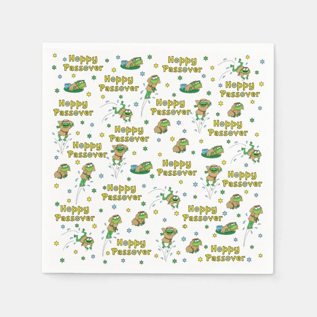 Guardanapo De Papel Passover Padrão Cocktail Napkins (Frente)