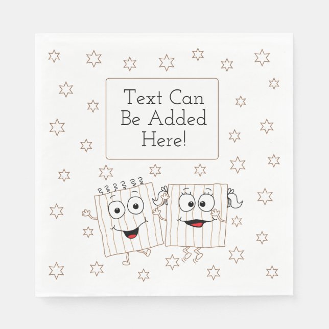 Guardanapo De Papel Passover White Standard Napkins Matzah Happy (Frente)