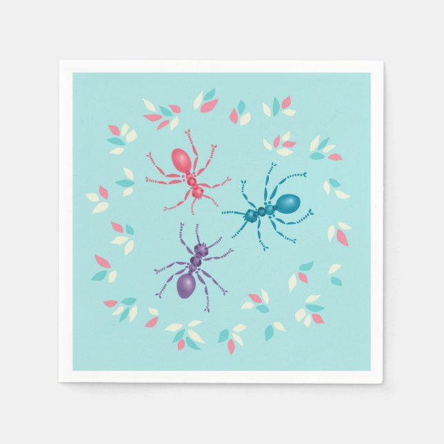 Guardanapo De Papel Pastel Ants Insect Lover (Frente)