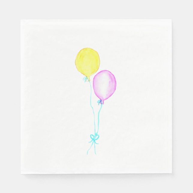 Guardanapo De Papel Pastel Balloons Napkins (Frente)
