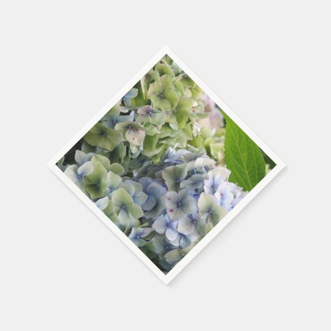 Guardanapo De Papel Pastel Blue Hydrangeas (Canto)