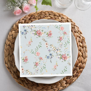 Guardanapo De Papel Pastel Boho Watercolor Floral
