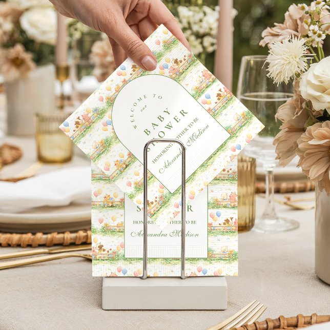 Guardanapo De Papel Pastel Farm Animals Garden Baby Shower (Criador carregado)