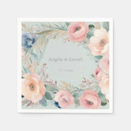 Guardanapo De Papel Pastel Floral Elegance Wedding