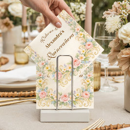 Guardanapo De Papel Pastel Garden Baroque Quinceañera