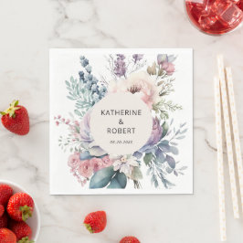 Guardanapo De Papel Pastel Garden Floral Wedding Paper