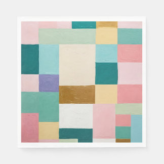 Guardanapo De Papel Pastel Geometric Quilt