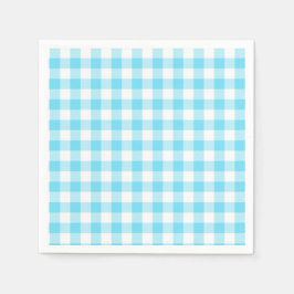 Guardanapo De Papel Pastel Gingham Napkins Azul