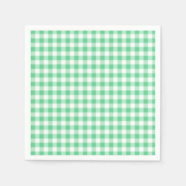 Guardanapo De Papel Pastel Gingham Napkins Green