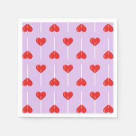 Guardanapo De Papel Pastel Love Suckers Red