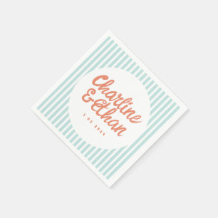 Guardanapo De Papel Pastel Manuscrito Retro Casamento Napkins