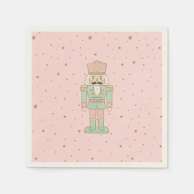 Guardanapo De Papel "Pastel Nutcracker – Whimsical Holiday (Frente)