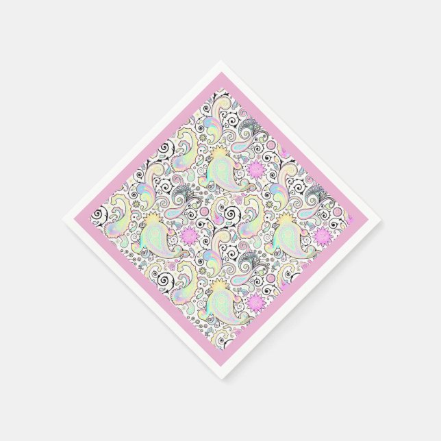 Guardanapo De Papel Pastel paisley (Canto)