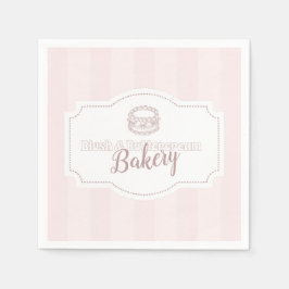 Guardanapo De Papel Pastel Pink Cake Bakery Personalizado
