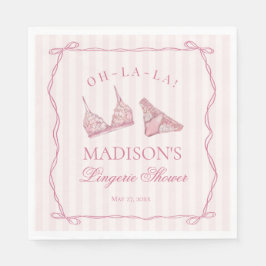 Guardanapo De Papel Pastel Pink Lingerie Shower Bachelorette Party