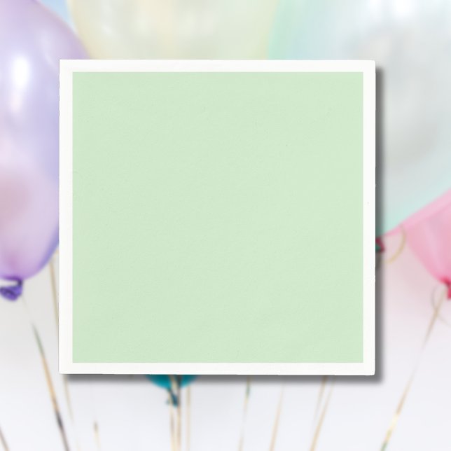 Guardanapo De Papel Pastel Pistachio - Cor Sólida | Clássico | Elegant (Criador carregado)