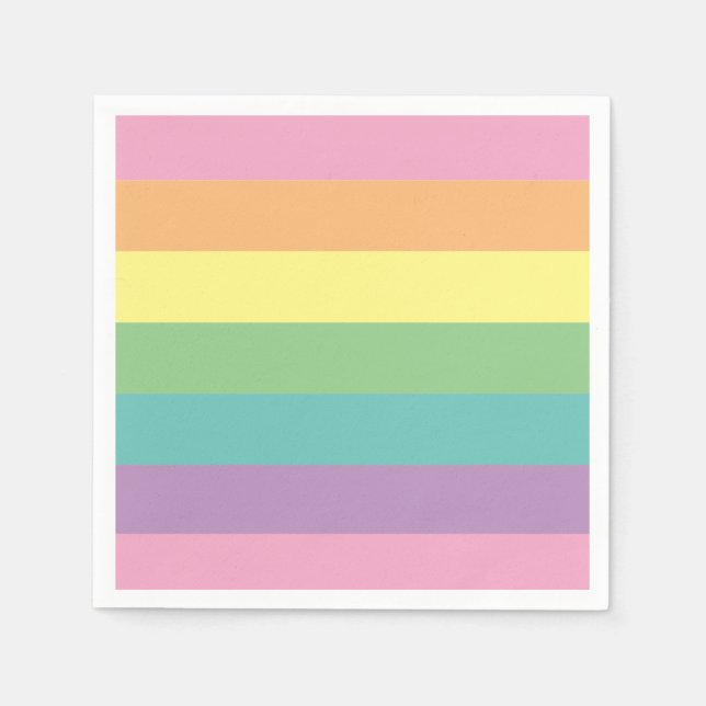 Guardanapo De Papel Pastel Rainbow Strikin Paper (Frente)
