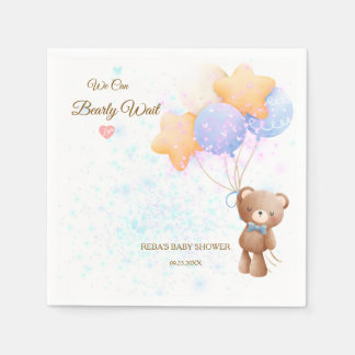 Guardanapo De Papel Pastel Teddy Bear Baby Shower
