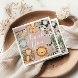 Guardanapo De Papel Pastel Tropical chá de fraldas Selle Safari Animai