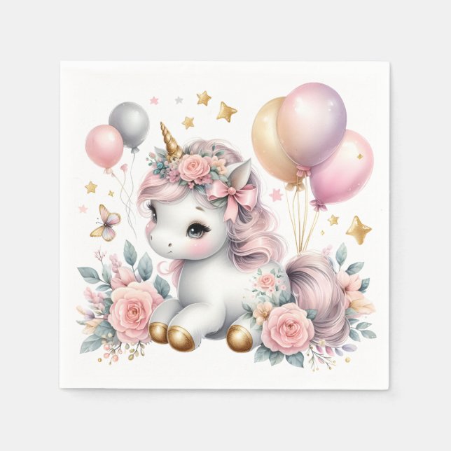 Guardanapo De Papel Pastel Unicorn (Frente)